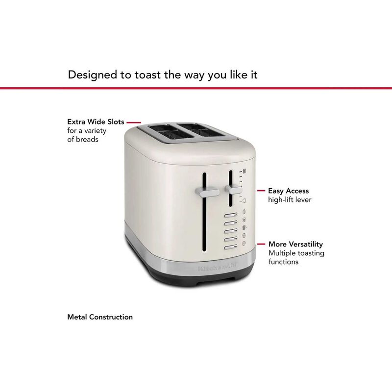 KitchenAid 2 Slice Toaster - Porcelain White image number 2